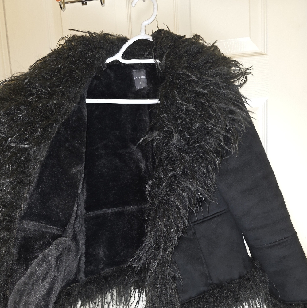 Primark Black Faux Fur Teddy Jacket